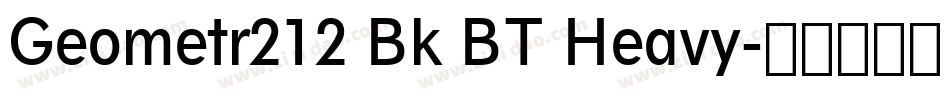 Geometr212 Bk BT Heavy字体转换